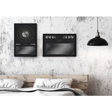 Mondkalender 2027 Poster Schwarz // ShellyCreates