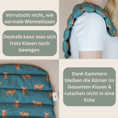 Dinkelkissen für Schulter und Nacken "Cow" – Tochter von Walter