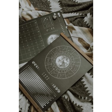 Mondkalender 2027 Poster schwarz // ShellyCreates