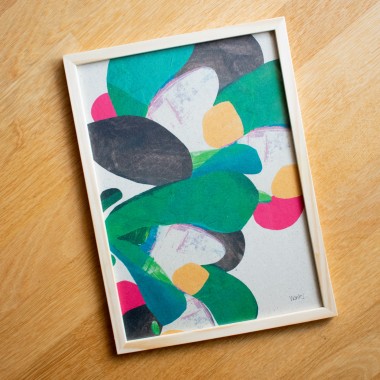 formwiese »Frühlingswind« (nachhaltiges A3 Poster, Graspapier, Kunstdruck, , Abstrakt)
