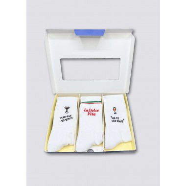 3-PACK SOCKEN MARTINI MOMENTS, LA DOLCE VITA, SPRITZ - No Bad Days Club