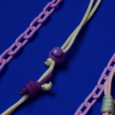 Verstellbare Pastellkette – Acryl & Paracord (mit optionalem Handy-Halter) - Pikto3000