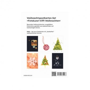 SALTY		Set aus 6 Postkarten mit „herzhaften“ weihnachtlichen Motiven