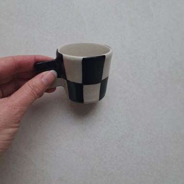 Skelini - handgemachte Espresso Tasse schwarz