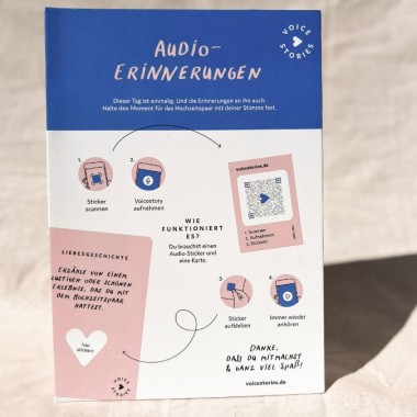 Audio-Sticker von Voicestories für ganz besondere Hochzeitserinnerungen "Rosa"
