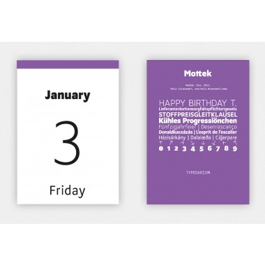 Typodarium 2025 (Abreißkalender mit 365 frischen Fonts)