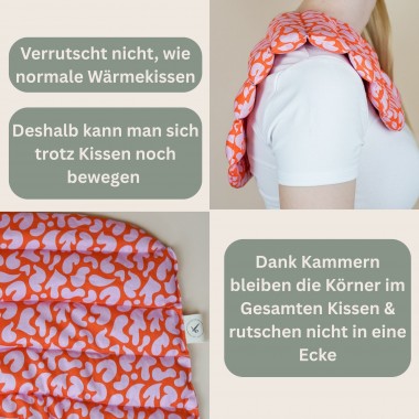 Dinkelkissen für Schulter und Nacken "Orange-Pink" – Tochter von Walter