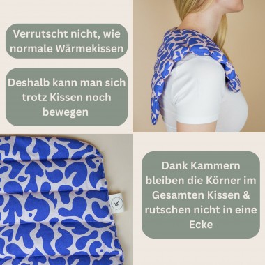 Wärmekissen Nacken Schulter mit Bio-Dinkel "Pink" – Tochter von Walter