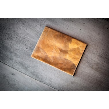 Nachhaltige vegane 13–14 Zoll Laptoptasche aus Blättern, MacBook Hülle – Vegan Leder mit Zipper in gelb