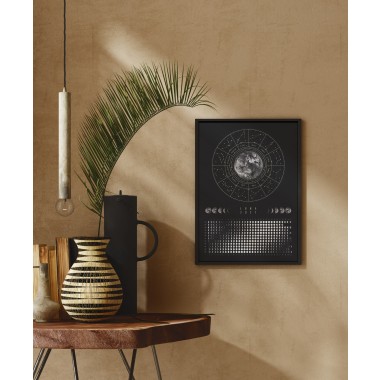 Mondkalender 2027 Poster schwarz // ShellyCreates