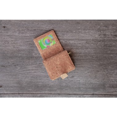 Portemonnaie handmade aus Kork mit Zipper