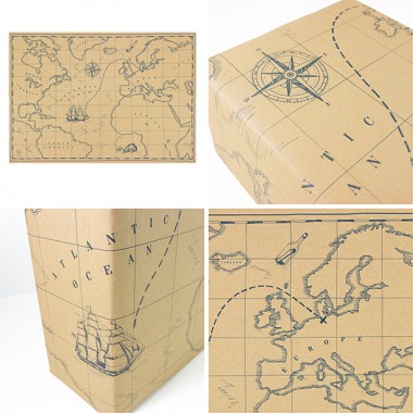 Maritimes Geschenkpapier-Set 