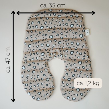 Nackenkissen mit Bio-Dinkel gefüllt "Leoprint" – Tochter von Walter
