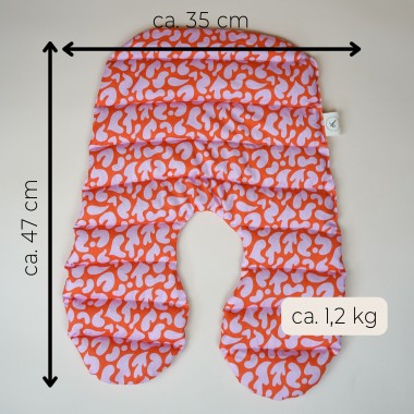 Dinkelkissen für Schulter und Nacken "Orange-Pink" – Tochter von Walter