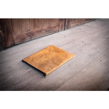 Nachhaltige vegane 15–16 Zoll Laptoptasche aus Blättern, MacBook Hülle – Vegan Leder mit Zipper in gelb