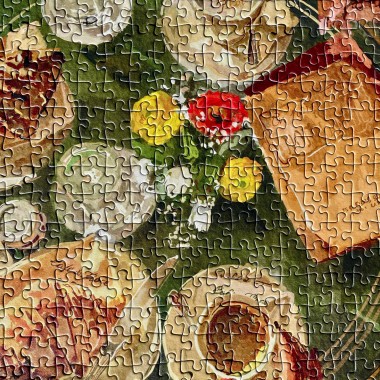 Das Puzzle Kollektiv - Puzzle "Café et croissants" 500 Teile