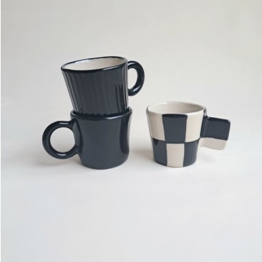 Skelini - handgemachte Espresso Tasse schwarz