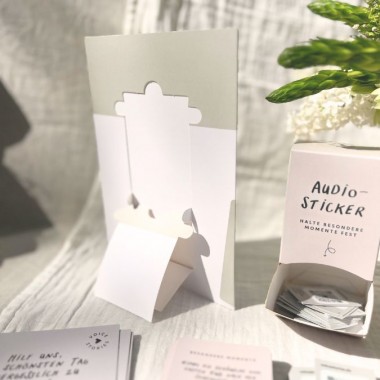 Audio-Sticker von Voicestories für ganz besondere Hochzeitserinnerungen "Beige"