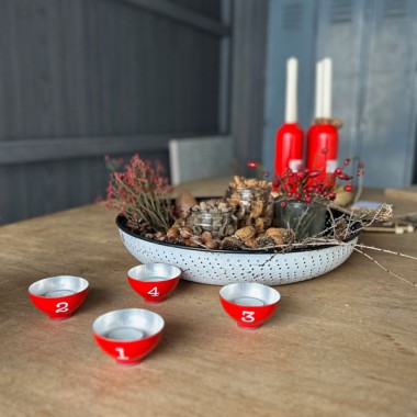 Adventskranz Schalen FIRE - werkvoll by Lena Peter