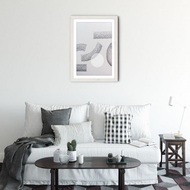 nahili ARTPRINT / POSTER "minimal abstract charcoal" abstrakte Grafik Kunst - Druck (DIN A1/A3 & 50x70cm)