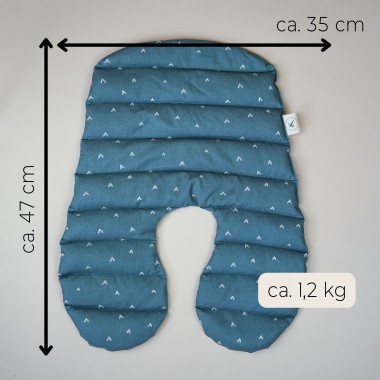 Wärmekissen Nacken Schulter mit Bio-Dinkel "Blau"– Tochter von Walter