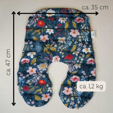 Nackenkissen mit Bio-Dinkel gefüllt mit Blumen – Tochter von Walter