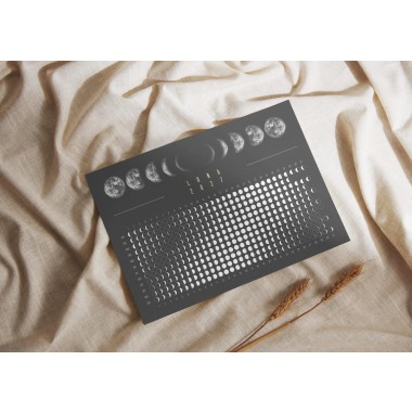 Mondkalender 2027 Poster Schwarz // ShellyCreates