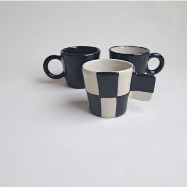 Skelini - handgemachte Espresso Tasse schwarz
