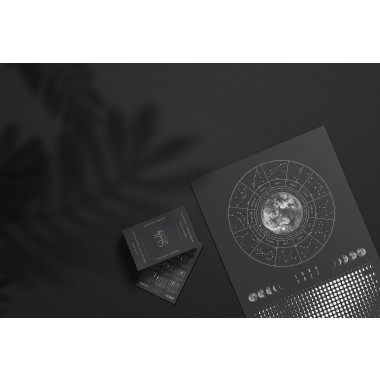 Mondkalender 2027 Poster schwarz // ShellyCreates