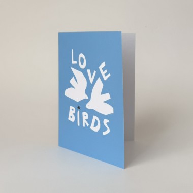 Love Birds Klappkarte mit Umschlag