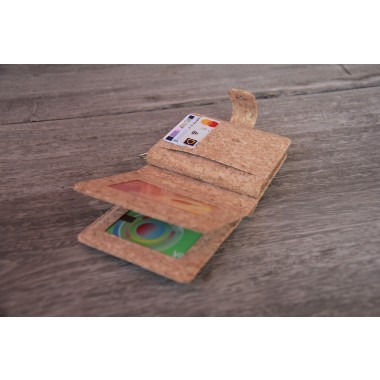 Portemonnaie handmade aus Kork mit Zipper