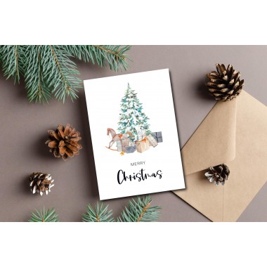 The Life Barn 10x Weihnachtskarten Set Merry Christmas | Weihnachten Karten mit Umschlag | Weihnachtspost