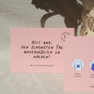 Audio-Sticker von Voicestories für ganz besondere Hochzeitserinnerungen "Rosa"