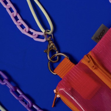 Verstellbare Pastellkette – Acryl & Paracord (mit optionalem Handy-Halter) - Pikto3000