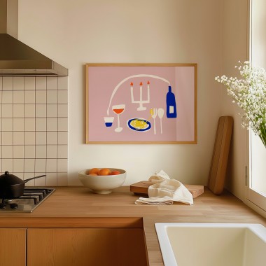 Pasta Dinner Food & Kitchen Poster
