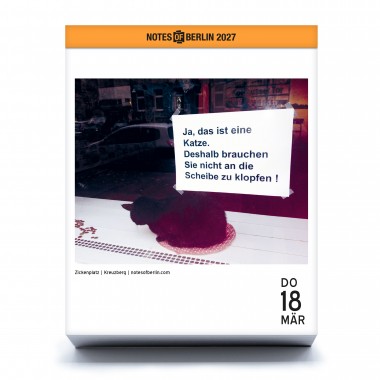 Notes of Berlin 2027 
Tagesabreißkalender