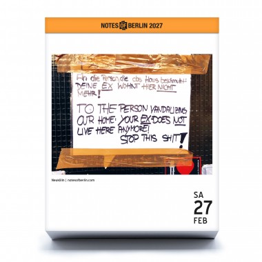 Notes of Berlin 2027 
Tagesabreißkalender