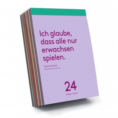 Denkpause 2027
Tagesabreißkalender