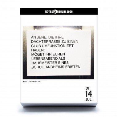 Notes of Berlin 2026 (Tagesabreißkalender)