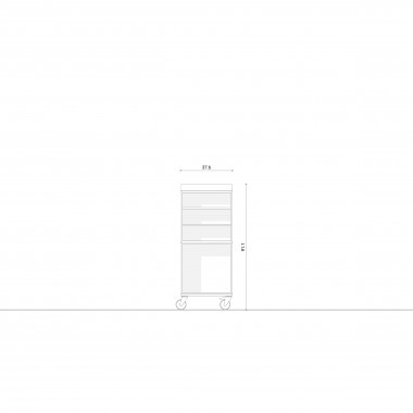 Rollcontainer 2 x 1 + A l KUBIKUS