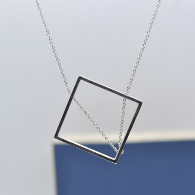 Kette "Durchgezogen" Quadratisch aus 925/- Silber von DOPPELLUDWIG