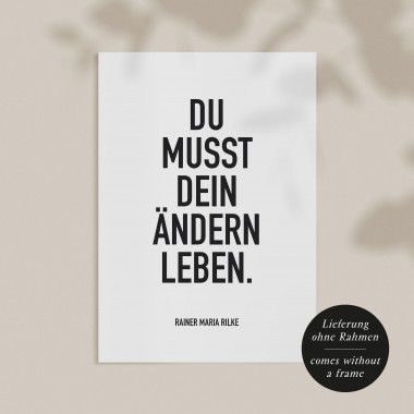 Amy & Kurt Berlin A4 Artprint "Ändern leben"