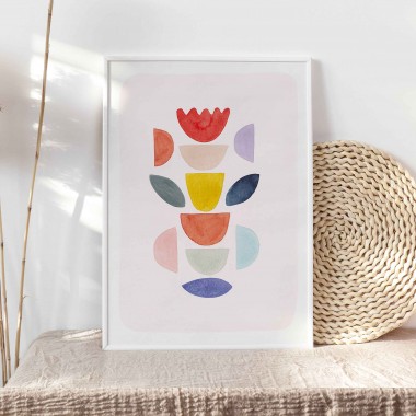 Kunstdruck "Abstrakter Blumenstrauß" | Paperlandscape