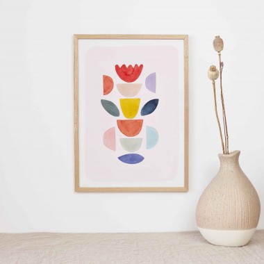 Kunstdruck "Abstrakter Blumenstrauß" | Paperlandscape
