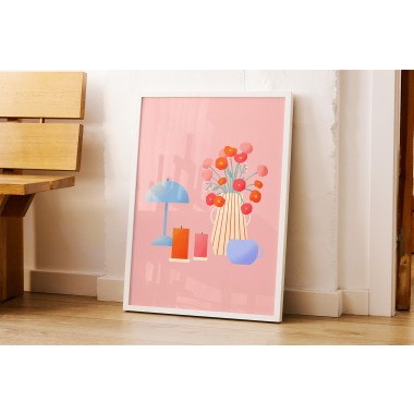 Pinkes Stillleben / Print A4, A5 / Svea Hansohn Illustration