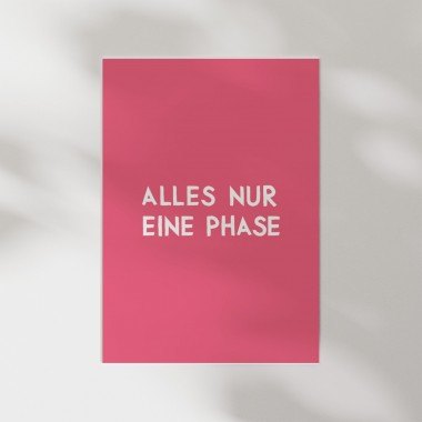 vonSUSI Fine Art Poster "Phase" in rosa, Din A4-A1
