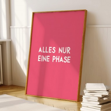 vonSUSI Fine Art Poster "Phase" in rosa, Din A4-A1