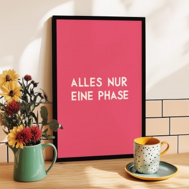 vonSUSI Fine Art Poster "Phase" in rosa, Din A4-A1