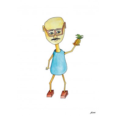 ANANAS MAN - Art Print A3 // FUNST Studio, Verena Senn