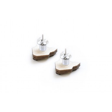 BeWooden Ohrringe - Ohrstecker aus Holz - Wolf Earrings